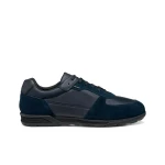 Geox Spherica Actif X3 ABX Men's Sneakers Navy Waterproof Nappa Suede Breathable Cushioned Shoes Size 45, Designed for Comfort and City Wear - Geox