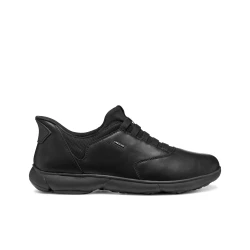 Geox Nebula 2.0 Plus Men's Sneaker Black Nappa Leather Fast In Technology Breathable Ergonomic Design Size 46 Comfortable Everyday Shoes