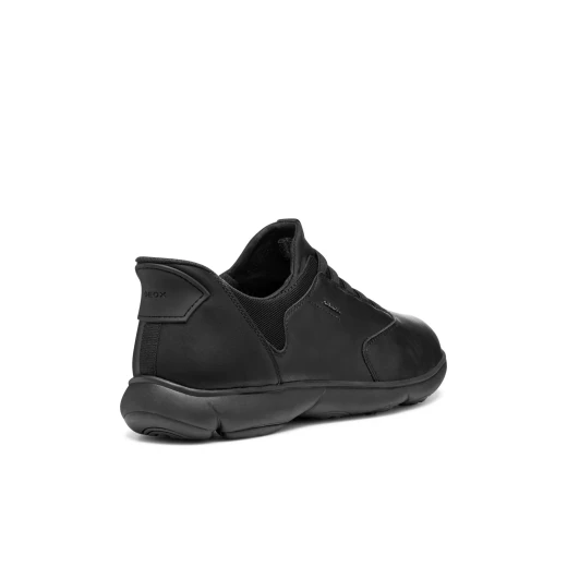 Geox Nebula 2.0 Plus Men's Sneaker Black Nappa Leather Fast In Technology Breathable Ergonomic Design Size 46 Comfortable Everyday Shoes - Geox - Image 7