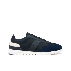 Flextride Zero Men's Sneakers Navy Blue Fabric and Nubuck Combination Offers Maximum Comfort and Flexibility with Sporty Design, Size 41