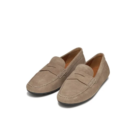 Istria Man Dove Grey Suede Loafer for Men, Comfortable Slip On Design, Size 41 EU, Perfect for Metropolitan Look, Breathable and Flexible - Geox - Image 7