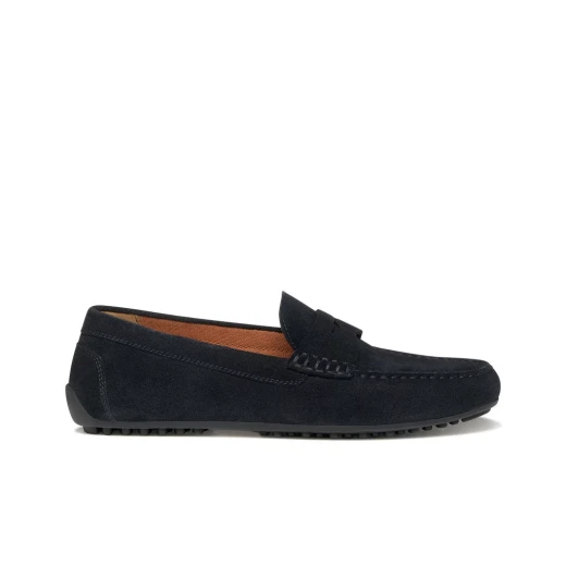 Istria Man Navy Suede Loafer for Men: Comfortable, Breathable Slip On Shoe in Navy Blue, Perfect for Modern Metropolitan Style. Size 40 Istria Man Navy Suede Loafer for Men: Comfortable, Breathable Slip On Shoe in Navy Blue, Perfect for Modern Metropolitan Style. Size 40