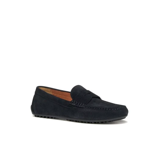 Istria Man Navy Suede Loafer for Men: Comfortable, Breathable Slip On Shoe in Navy Blue, Perfect for Modern Metropolitan Style. Size 40 - Geox - Image 3
