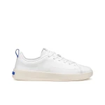 GXCP-01 Men's White Nappa Leather Sneakers with Breathable Design and Comfortable Fit, From the Blue Touch Collection. Size 41, Modern Style. - Geox