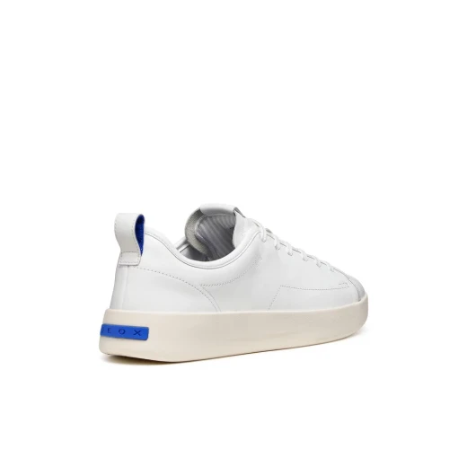 GXCP 01 Men's White Nappa Leather Sneakers Breathable Comfort Stylish Design Size 43 From Blue Touch Collection Casual Sporty Look ITEMCODE U655KA 000T5 C1000 - Geox - Image 4