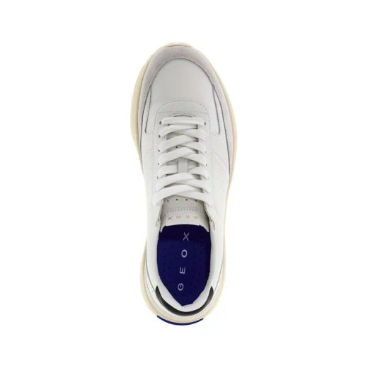 Blue Touch GXRN 01 Men's Sneakers White Nappa Leather Mesh Breathable Comfortable High Sole Urban Design 44 US Size Modern Dynamic Look U656KA 0T514 C1000 Footwear - Geox - Image 6