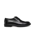 Walk Pleasure B Men's Black Leather Shoe Size 46, Breathable and Super Cushioned for Elegant Comfort, Suitable for Business and Special Occasions, U657KA.00043.C9999 - B man