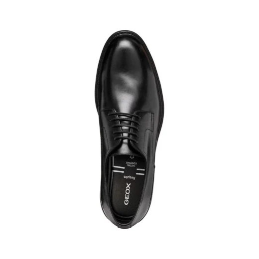 Geox Walk Pleasure B Men's Leather Shoes Black Size 43 Breathable Comfort - Geox - Image 6