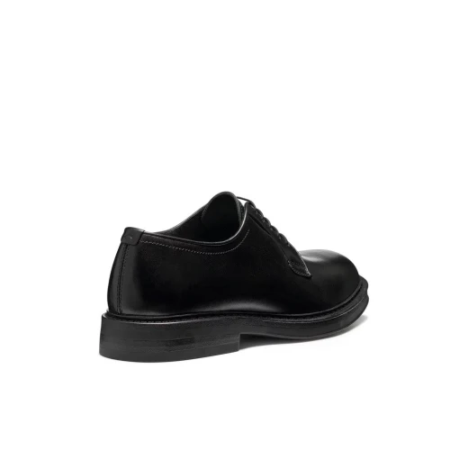 Geox Capitale Man Black Leather Lace Up Shoes Size 40 Blue Touch Collection Breathable Formal Wear Italian Design Comfortable Durable Classic Style U658JD.00043.C9999 - Geox - Image 4