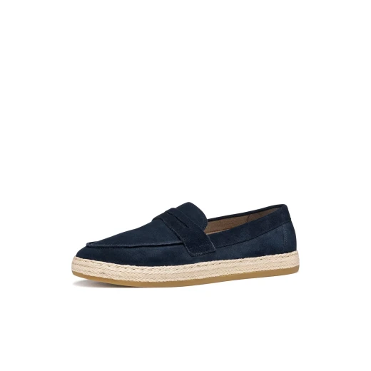 حذاء بانتيليرا رجالي من جلد الغزال بنعل إسبادريل كحلي مقاس 44 - جيوكس - Image 5