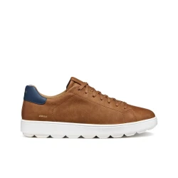 Geox Spherica Ecub-1 B Men's Sneakers Brown Leather 41 City Active Chic Style Breathable Cushioned Comfort Lightweight Modern Design Perfect Fit Durable Stylish Shoes