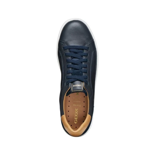 Geox Spherica Ecub-1 B Men's Navy Sneaker 45. Premium Nappa Leather and Suede Upper, Active-Chic Design, Breathable and Cushioned for All Day Comfort. City Style. - Geox - Image 6