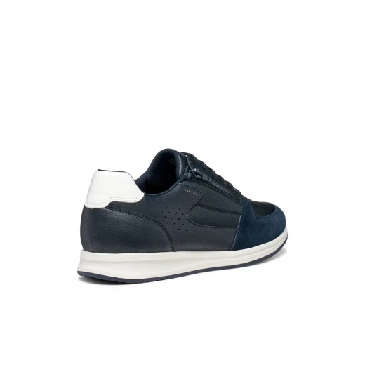 Avery Men's Sneakers Navy Blue Side Zip 44 City Style Sporty Design Tumbled Leather Effect Fabric Modern Dynamic Perfect for Everyday Outfits U65H5A.0BU11.C4002 - Geox - Image 5