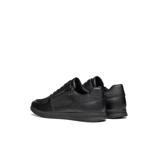 Avery Men's Sneaker with Side Zip Black 41 Sporty Urban Style Tumbled Leather Effect Fabric Modern Design Daily Wear Comfortable Fit ITEMCODE U65H5A 0BURJ C9999 - Geox - Image 8