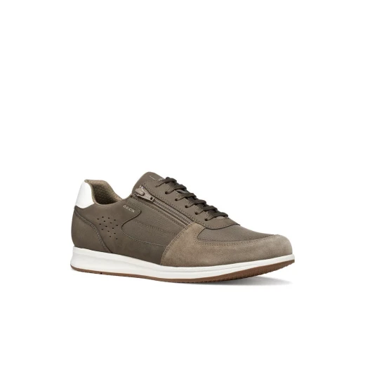 Avery Men's Sneakers Grey Nubuck Effect Fabric Side Zip Casual Sporty Style Size 41 U65H5A.0EK11.C1018 Modern Dynamic Design for Everyday Wear Comfortable Fit - Geox - Image 3