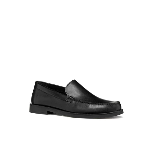 Recanati Men's Moccasin Black Smooth Leather Lightweight Everyday Shoe for Business or Formal Wear Size 40 Classic Urban Style Italian Design U65HVA.00043.C9997 - Geox - Image 3