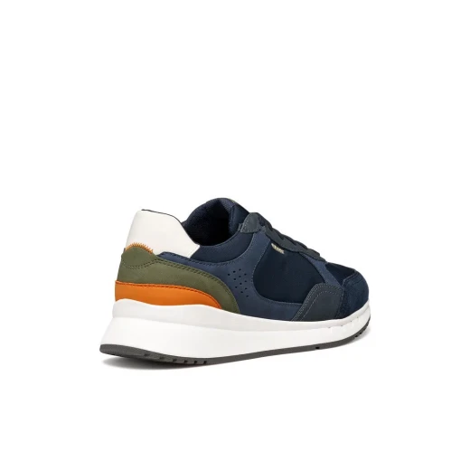 Branthon Men's Running Sneakers Navy Blue Nubuck Effect Fabric Uppers Cushioned Comfort Lightweight Shoes Size 40 Metropolitan Style ITEMCODE U65LCB.0EK11.C4KF4 - Geox - Image 5