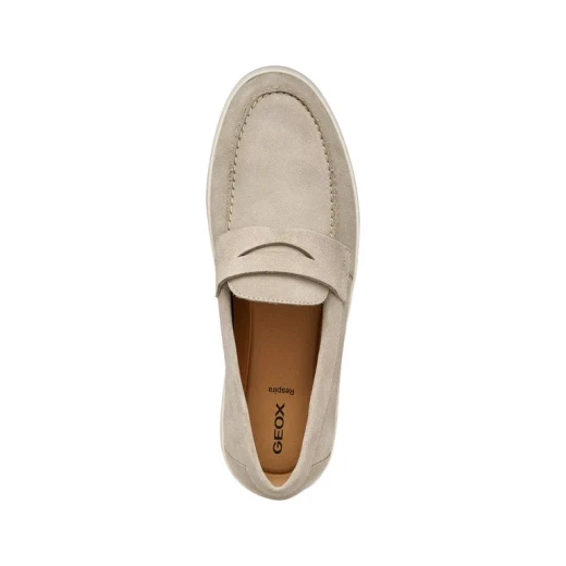 Serifos Men's Suede Loafer in Sand, Modern Design with Clean Lines for Everyday Wear, Sizes Available: 42, Comfortable Slip On Style, Perfect for Office and Leisure - Geox - Image 9