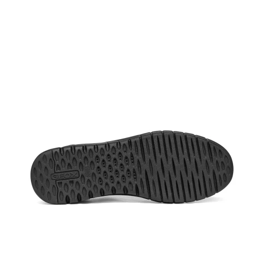 Flextride Plus Men's Sneakers Black Coated Leather Urban Modern Design Easy Slip On 43. Stylish, Flexible, and Dynamic Footwear for Everyday Wear. Handless Fit, U65MAA.0009B.C9999. - Geox - Image 9