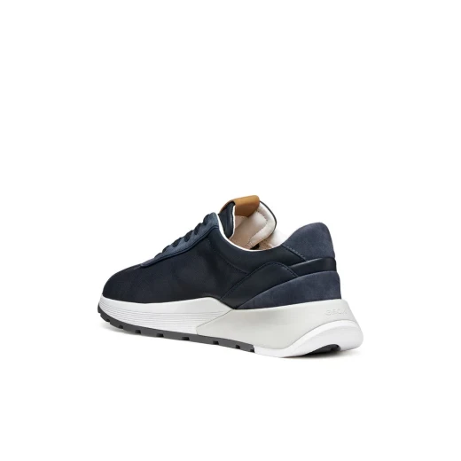 Metropoli Man Navy Sneakers Size 46 Soft Nappa Leather and Nubuck Running Inspired Casual Shoes for Men - Metropoli man - Image 5