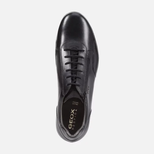 حذاء رجالي جيوكس سيمبول جلد أسود مسامي مقاس 40 تصميم كلاسيكي حذاء متعدد الاستخدامات مريح وأنيق للرجال U74A5A.00043.C9999 - جيوكس - Image 4