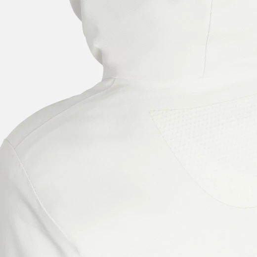 Geox Gendry ABX Woman's Waterproof 3/4 Length Jacket White 44 Recycled Polyester Urban Style Rain and Wind Protection Feminine Hood Fast Delivery - Abx - Image 8