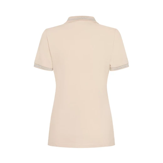 Geox Women's Polo Shirt in Pink, Size M: 100% Organic Piqué Cotton, Short Sleeve, Lurex Trim Collar, Mother of Pearl Buttons, Classic Staple, Fast Delivery, Easy Exchange - Image 4