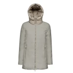 Geox Spherica Woman's Reversible Jacket with Hood, Recycled Padding, Breathable Design, and Quilted Interior, Size 38 in Sage Color, Fast Delivery and Easy Exchange