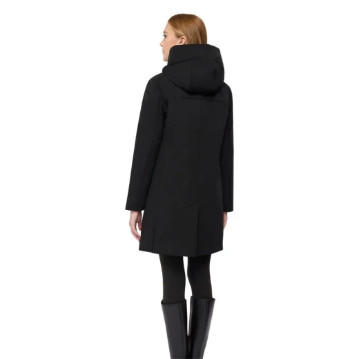 Geox Spherica Women's Longline Parka Jacket Black, Water Repellent, Wind Blocking, Hi Tech Stretch Fabric, Size 38, Modern Design, City Living Essential - Geox - Image 10