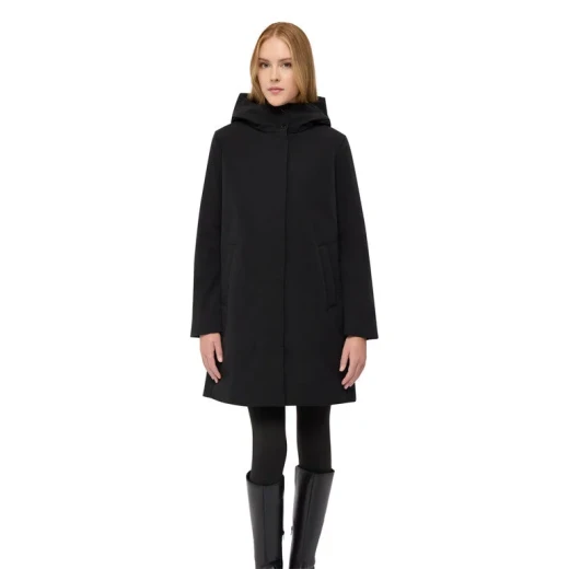 Geox Spherica Women's Parka Jacket Black 48 Water Repellent Windproof