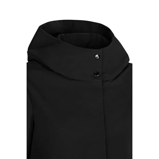 Geox Spherica Women's Longline Parka Jacket Black Size 42 Water Repellent Wind Blocking Stretch Fabric for Ultimate Comfort and City Living - Geox - Image 4