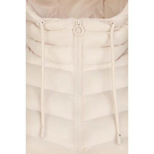 Geox Spherica Woman Parka Jacket Mid Moonbeam 40 Featuring Short Length Hood Shiny Nylon Polyester Taffeta Recycled Padding Ideal For City Days W5620V.TC191.F1868 - Image 6