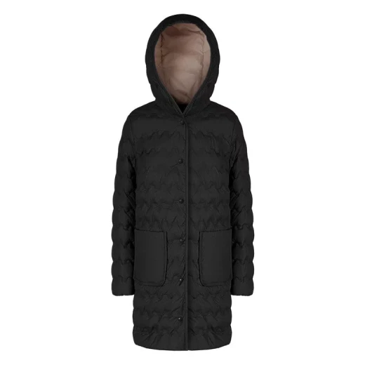 معطف باركا نسائي من مايلوس طويل أسود 48 مبطن بالأسفل معطف شتوي - مَايْلُوس - Image 2