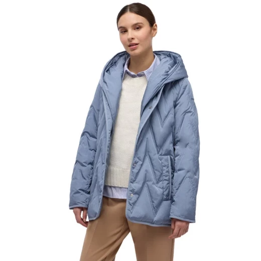 Plummery Women's Down Jacket Faded Denim 46 Mid Length Winter Coat - Image 4