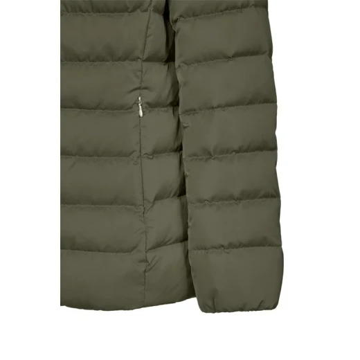 BETTANIE Jacket Woman Down Jacket Recycled Satin Grape Leaf Fur Trimmed Collar Winter Warmth Size 48 Stylish Feminine Fit City Wear Protective Design W5626T.T3122.F3236 - Geox - Image 4