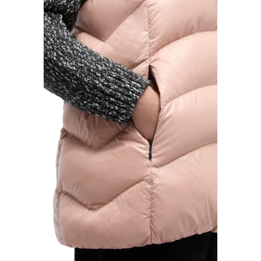 سترة بليز النسائية بغطاء للرأس وردي 42 قماش لامع بطانة معاد تدويرها - جيوكس - Image 5