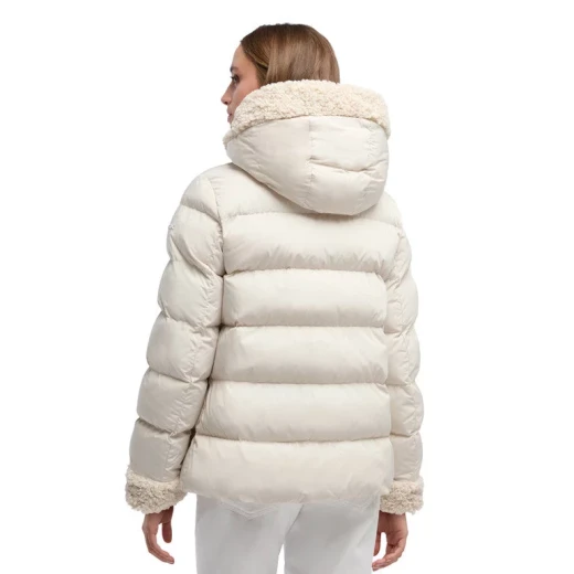 Vilde Women's Parka Jacket Recycled Polyester Mid Moonbeam Size 50 - Geox - Image 9