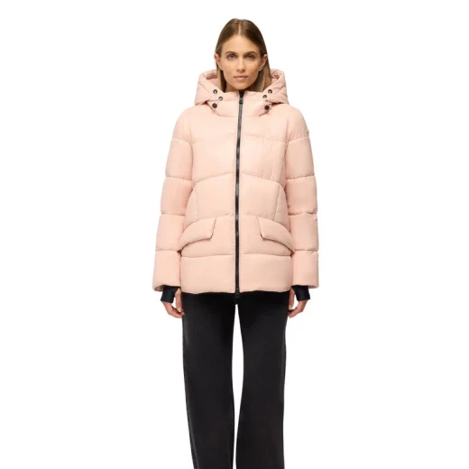 Serilda Woman's Parka Jacket Rose 38 Crafted From Lacquered Nylon Recycled Lining And Padding Water Repellent Wind Blocking Finish Ideal For Wet Weather ITEMCODE W5628F T3121 F8325 Serilda Woman's Parka Jacket Rose 38 Crafted From Lacquered Nylon Recycled Lining And Padding Water Repellent Wind Blocking Finish Ideal For Wet Weather ITEMCODE W5628F T3121 F8325