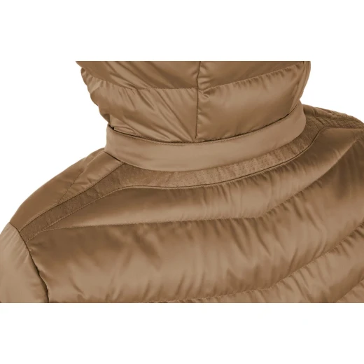 Zosma Women's Short Jacket Satin Coffee 48 Detachable Hood Winter Coat - Zosma - Image 7
