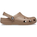 شبشب كروكس كلاسيك للجنسين باللون البني مريح وخفيف الوزن بتقنية Iconic Crocs Comfort مقاس 43 و 44، مثالي للارتداء اليومي والراحة القصوى - كروكس