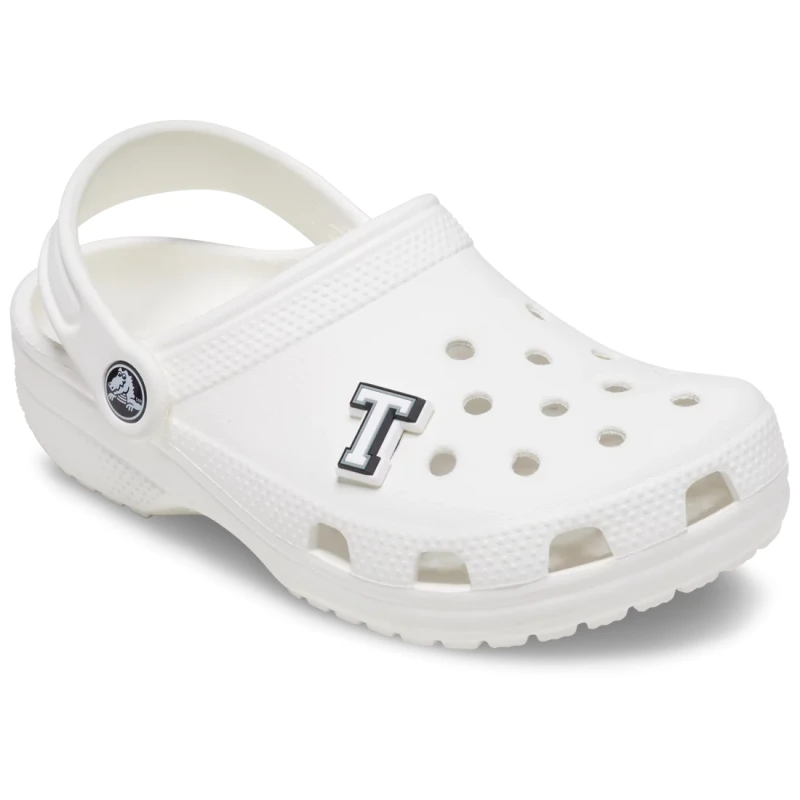 Crocs Jibbitz Letter T Shoe Charm for Clogs and Sandals, Customizable Accessory for Personalization, Show Your Unique Style with this Fun Decoration, Item Code - Crocs