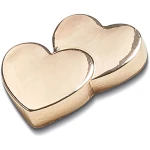 زينة جيبتز ذهبية على شكل قلب مزدوج لأحذية كروكس، قطعة واحدة لتزيين الأحذية والصنادل، أضف لمسة شخصية، سهلة التركيب، مصنوعة من مواد متينة، تظهر أسلوبك الفريد - كروكس