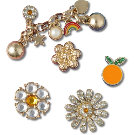 زينة أحذية جيبيتز مجموعة أحجار كريمة لطيفة 5 قطع، إكسسوارات زينة لأحذية كروكس - Image 5