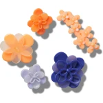 JIBBITZ Blooming Ombre Florals Shoe Charms Set of 5 for Clogs and Slides - Jibbitz