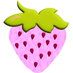 زينة جيبتز فراولة قطيفة وردي لزينة أحذية كروكس - كروكس