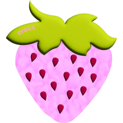 زينة جيبتز فراولة قطيفة وردي لزينة أحذية كروكس - كروكس - Image 2