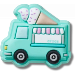 Jibbitz Ice Cream Food Truck Charm for Crocs Shoes, Vibrant and Detailed Accessory, Perfect for Kids and Adults, Easy to Attach, Durable Material, 1 Piece