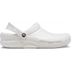 Crocs Unisex Bistro Slip Resistant Work Clog White Size 41 42 Designed for Comfort and Safety in Food Service Healthcare Hospitality Featuring Crocs Lock Slip Resistant Treads