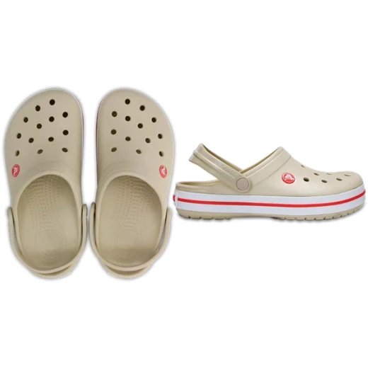 كروكس شبشب كروكباند للجنسين بيج مقاس 46 47 أحذية مريحة خفيفة الوزن سهلة الارتداء للرجال والنساء مع حزام كعب، راحة كروكس المميزة - كروكس - Image 4