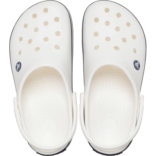Crocs Unisex Crocband Clog White Lightweight Comfort Slip On Casual Shoes with Heel Straps Sizes 43 44 Comfortable Croslite Material for Men Women - Crocs - Image 4